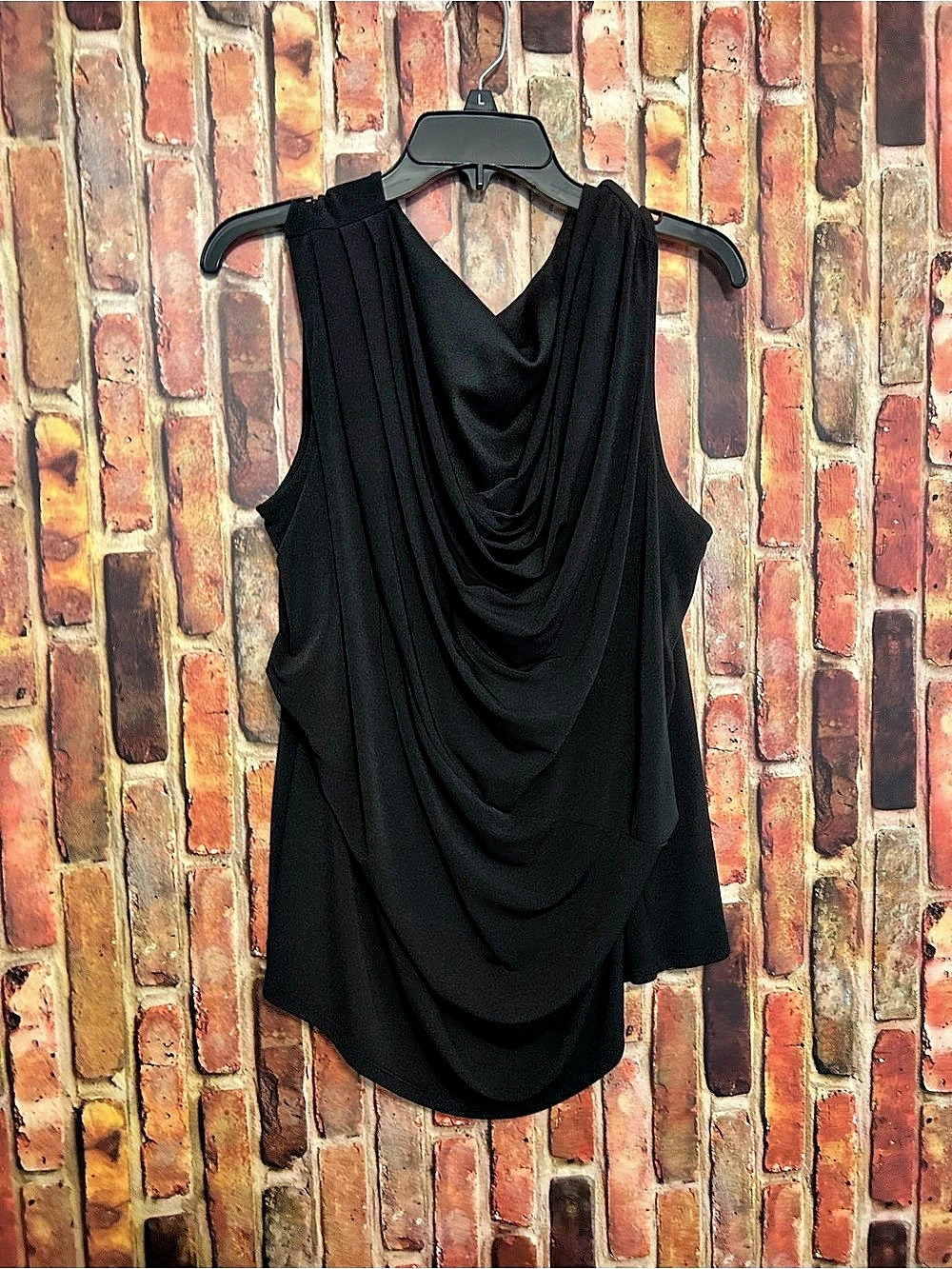 Lane Bryant Black Draped Tank Top Size 18/20 Like New
